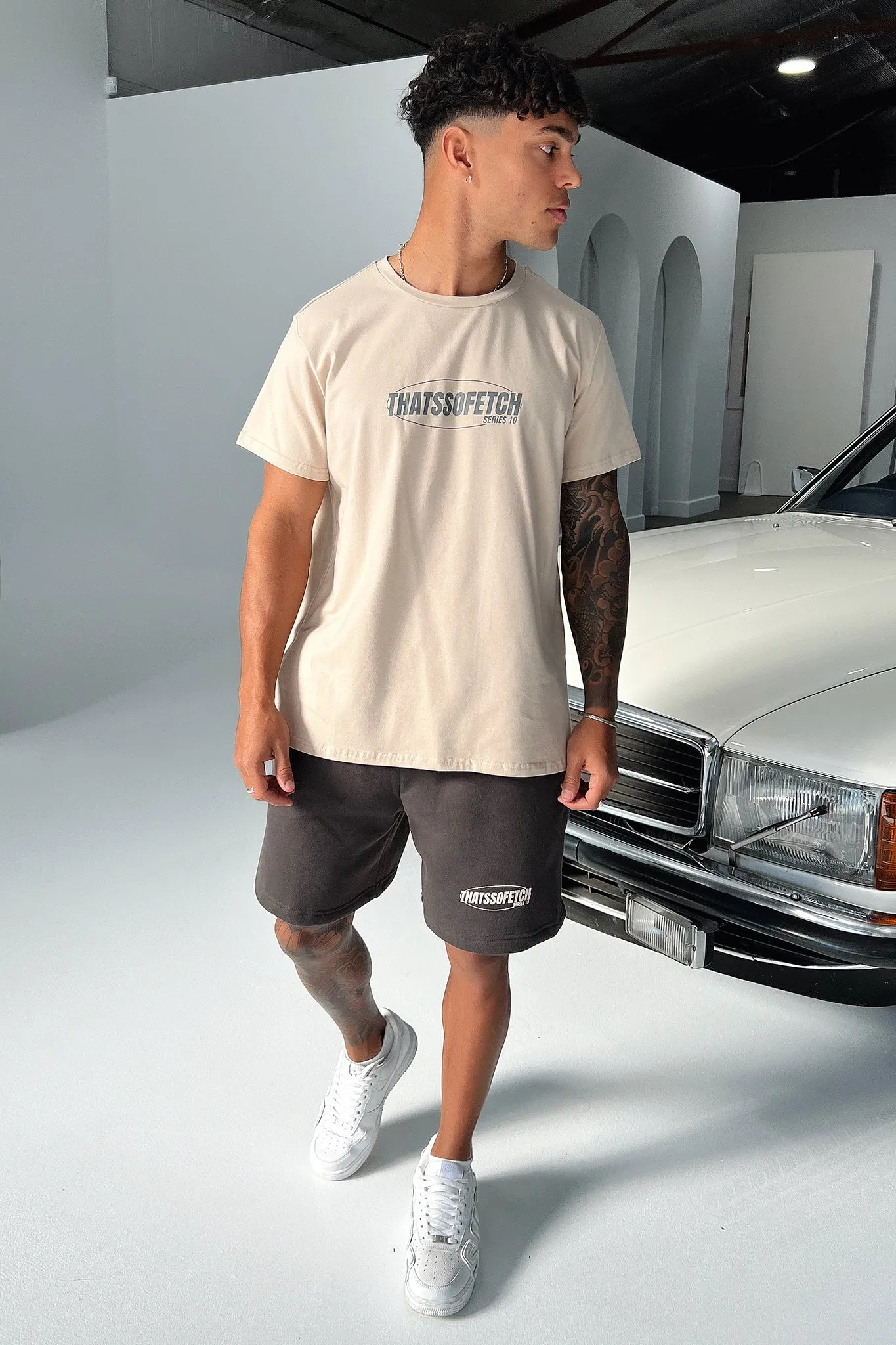 Street Fashion Series 10 Oversized Tee - Beige