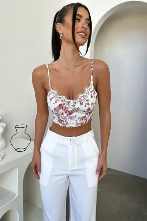 Stable High - end Lyara Crop - Rose Floral