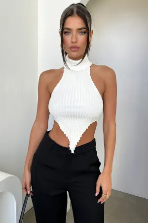 Sylvie Knit Crop - White market share