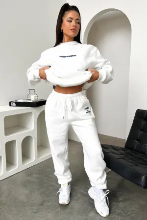 Series 3 Sweatpants - White Active Stretch Cuffed hem