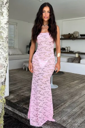 Diamond Shine Veradi Maxi Dress - Baby Pink