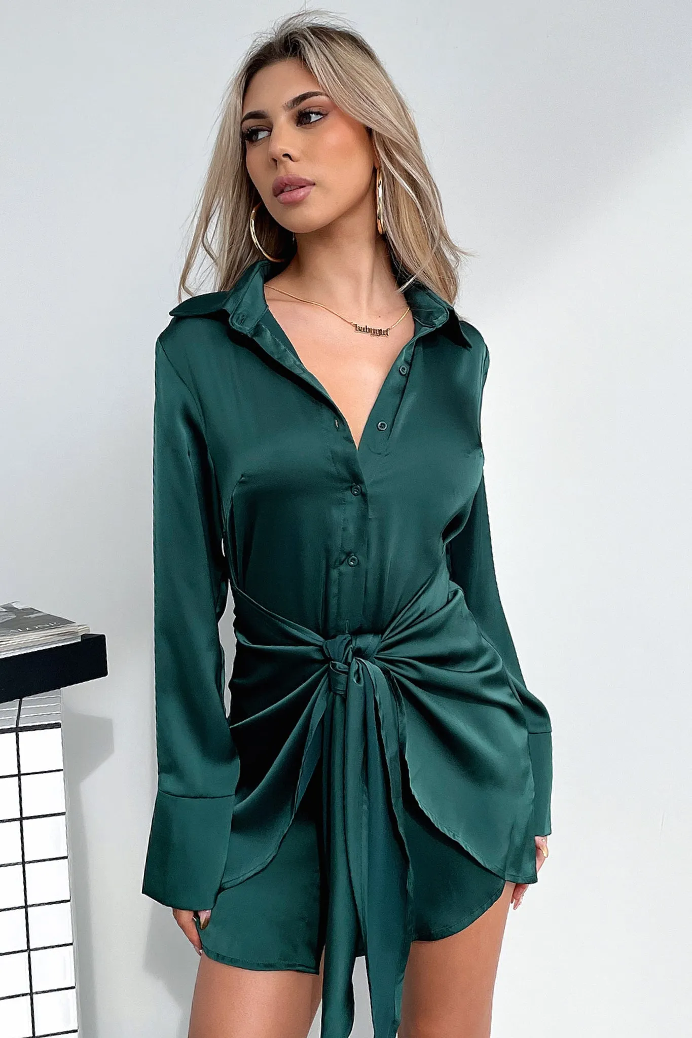Structured Bodice Alexa Dress - Emerald