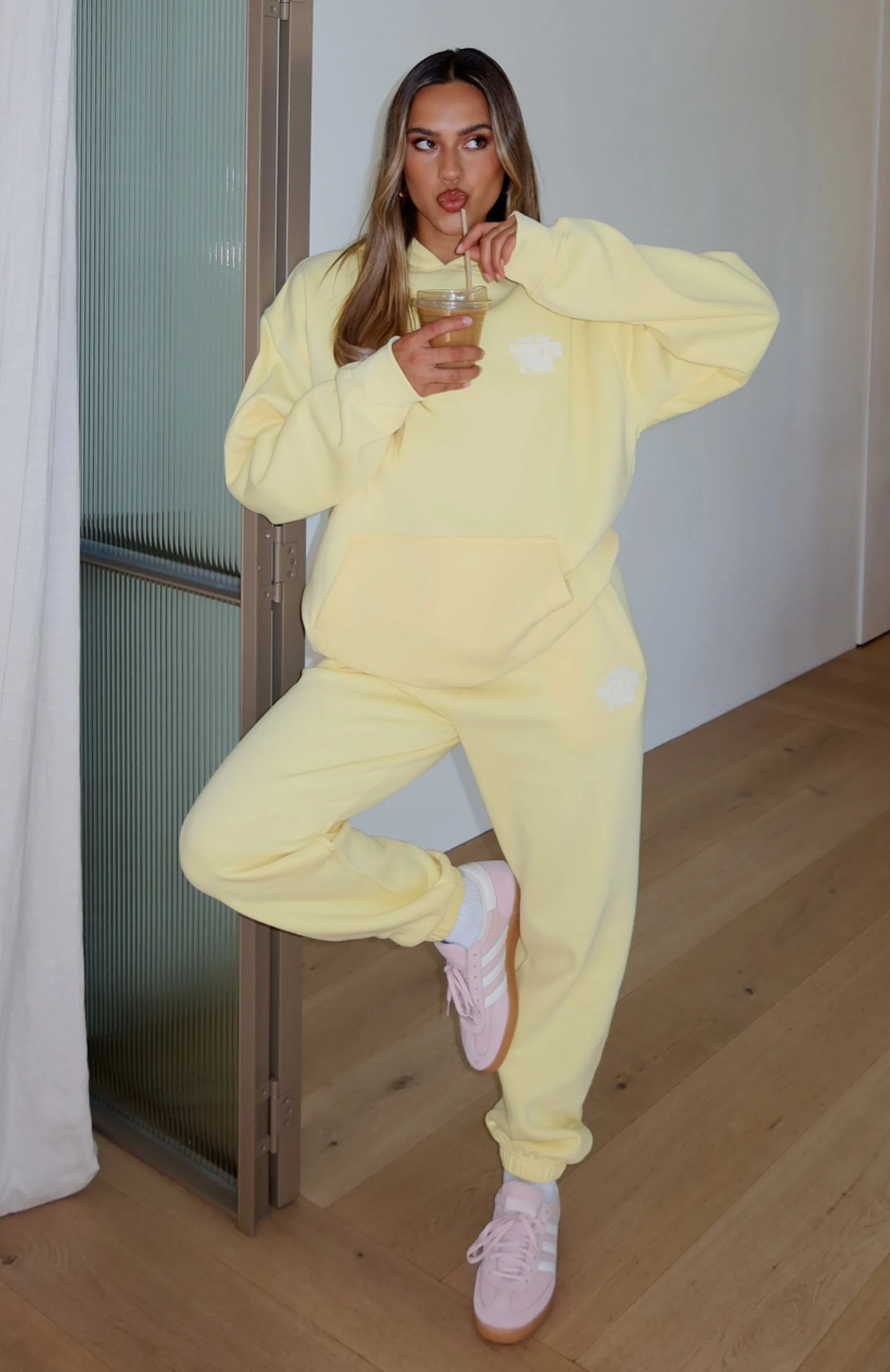 With Love Always Sweatpants Lemon All Day Use Soft Fabric