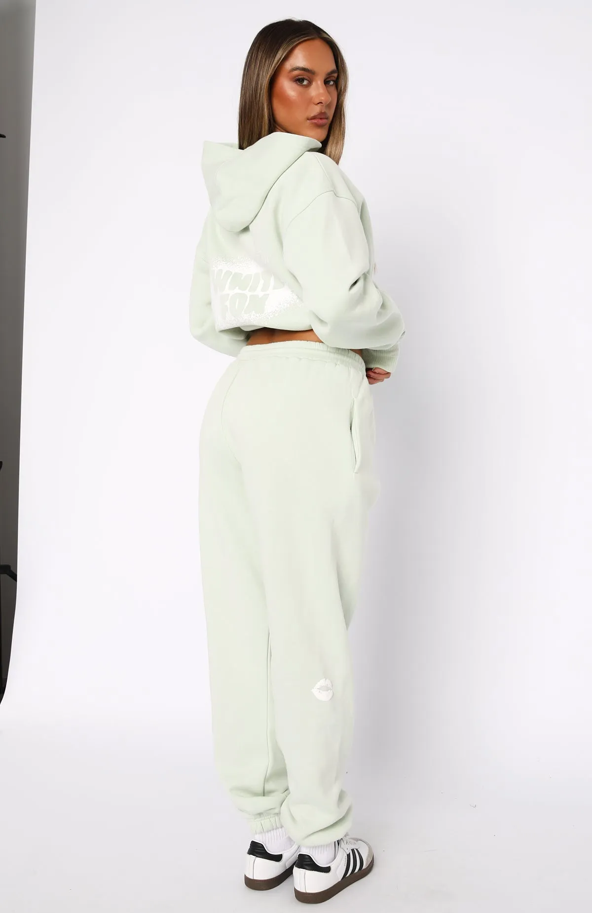 Stylish Waist 11th Street Keeping It Real Sweatpants Iced Matcha
