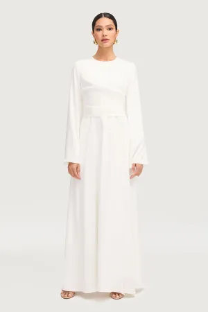 Suhayla Maxi Dress - White Texture Play Comfy Shape