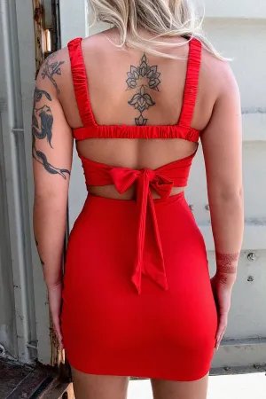 Archie Dress - Red Sculpted Form