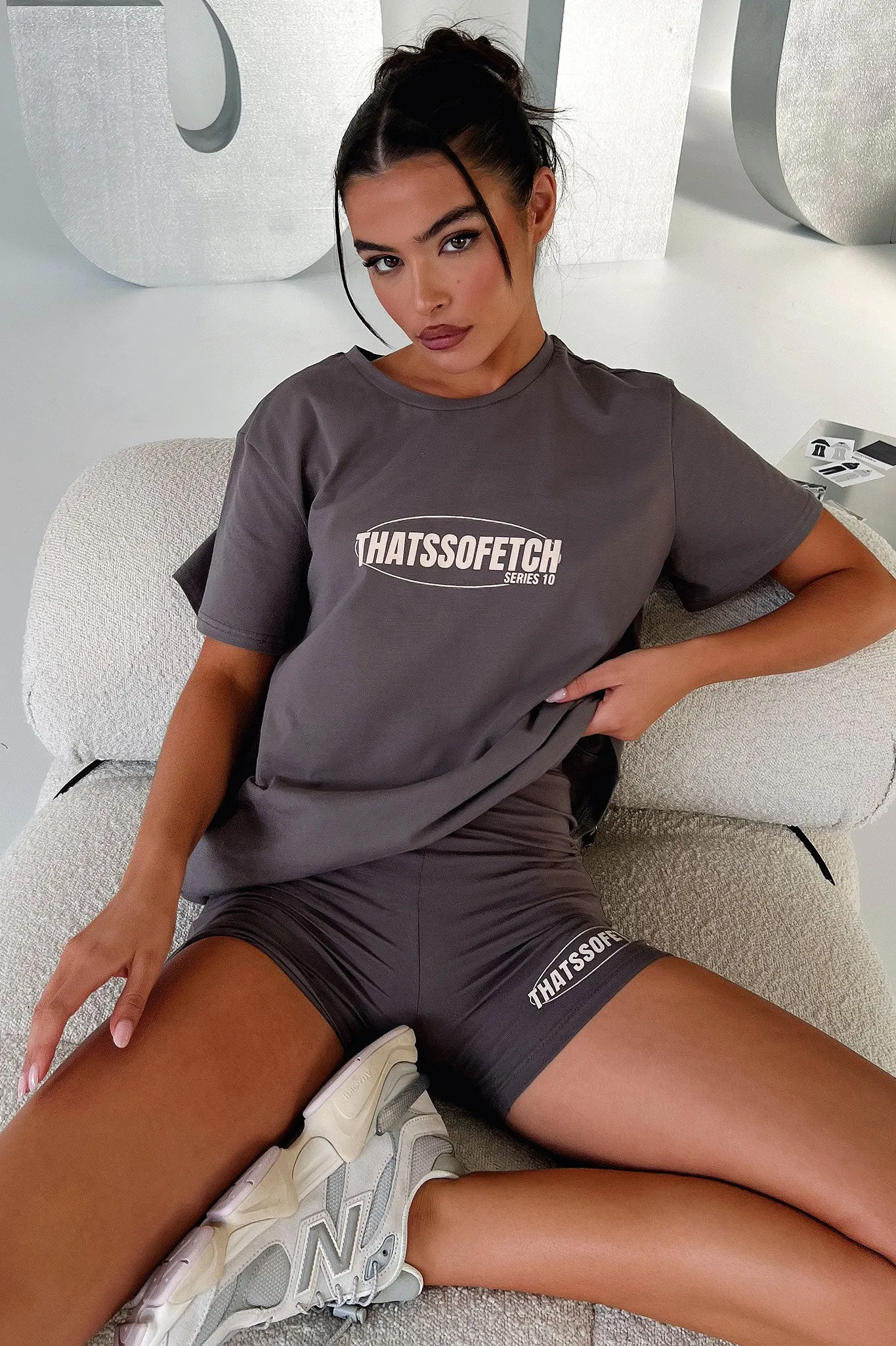 Series 10 Oversized Tee - Charcoal/Beige product gift worthiness