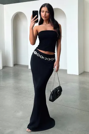 Swansen Maxi Skirt - Black Contemporary Mood Year Round Style