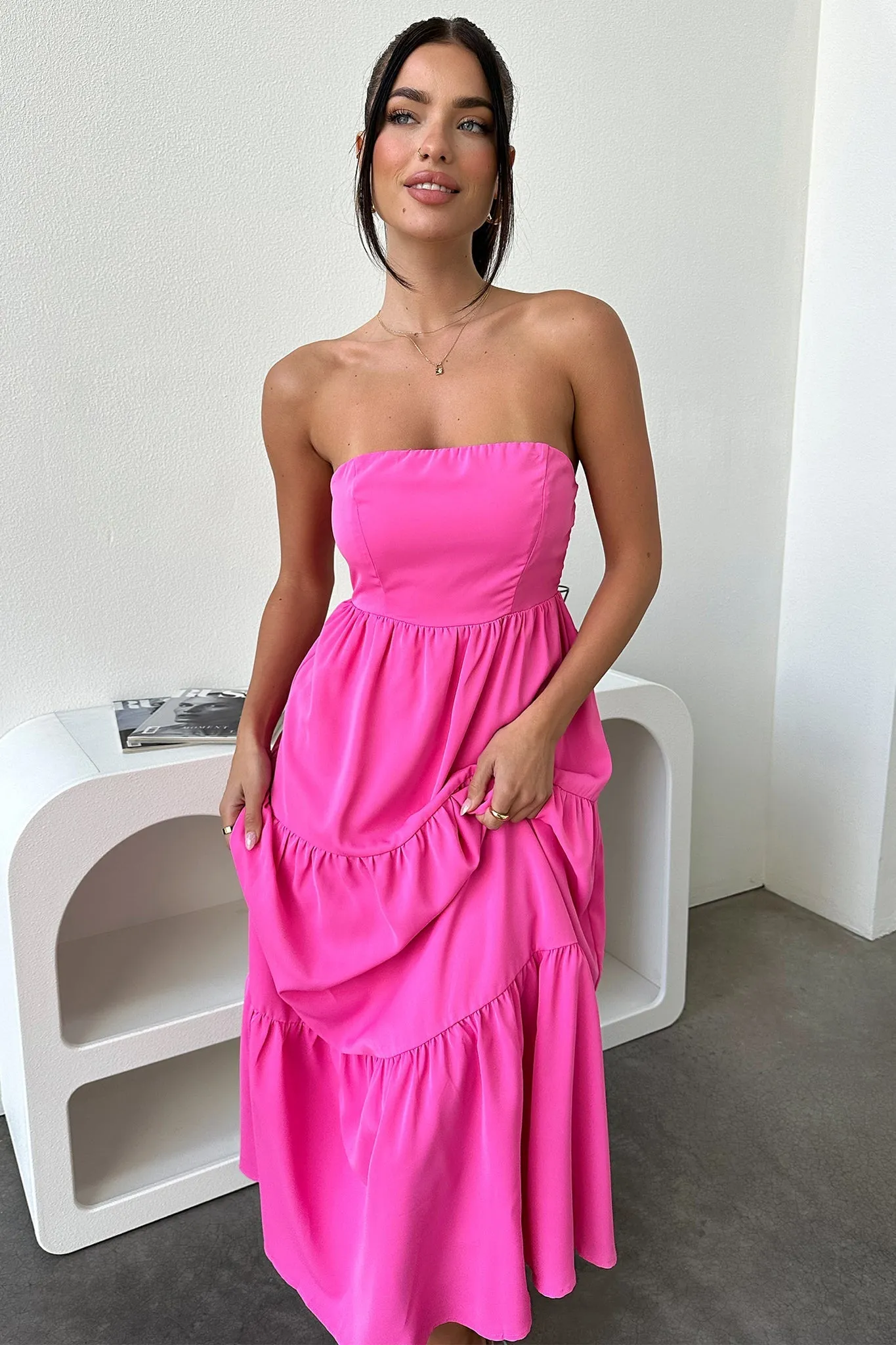 Hailey Maxi Dress - Pink old town casual beachwear