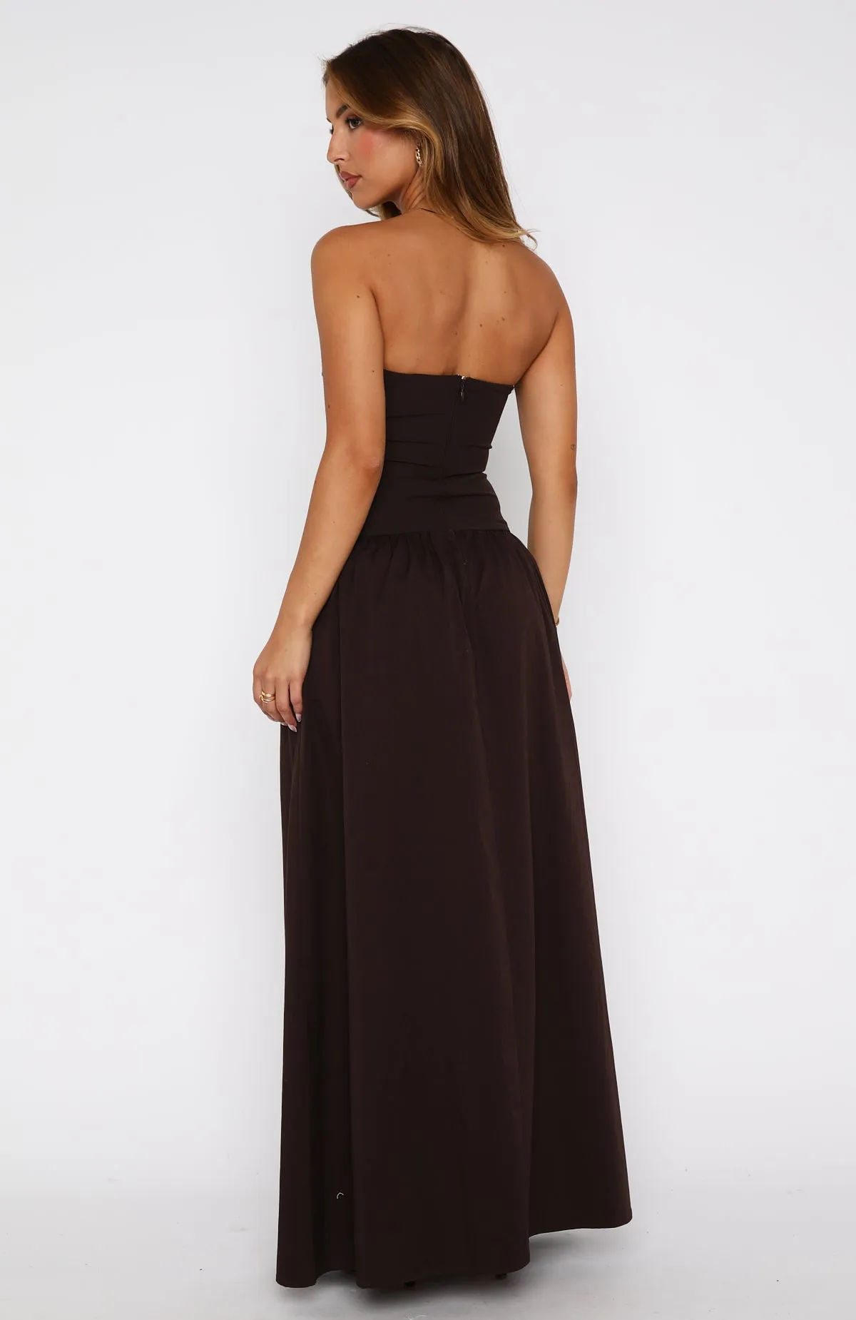 Take Back Maxi Dress Chocolate color block