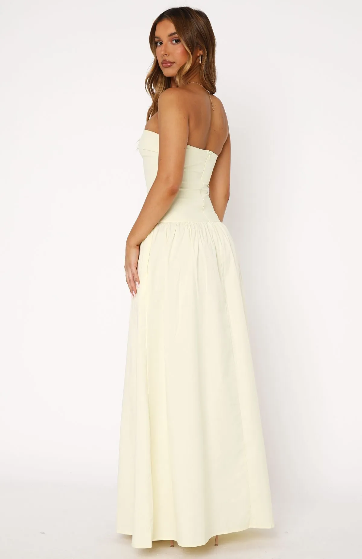 Take Back Maxi Dress Lemon Trendy Items