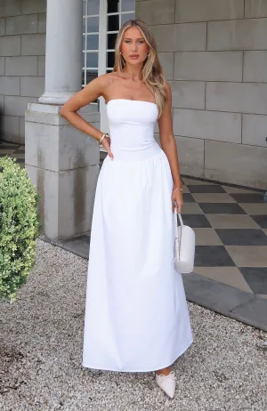 Take Back Maxi Dress White Luxury-Fabric