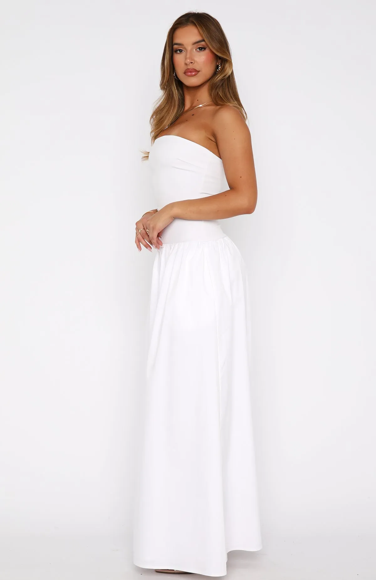 Take Back Maxi Dress White Machine wash