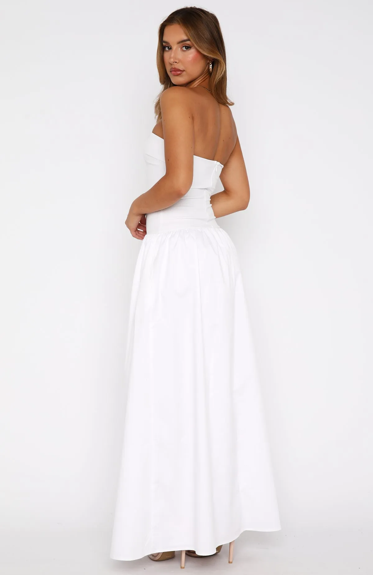 Take Back Maxi Dress White Machine wash