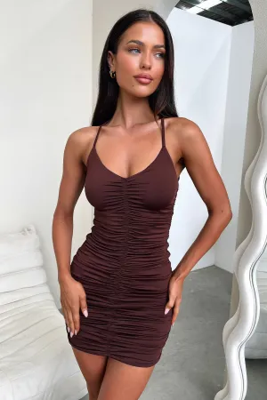 Cindy Dress - Brown Walk Light Match Fast