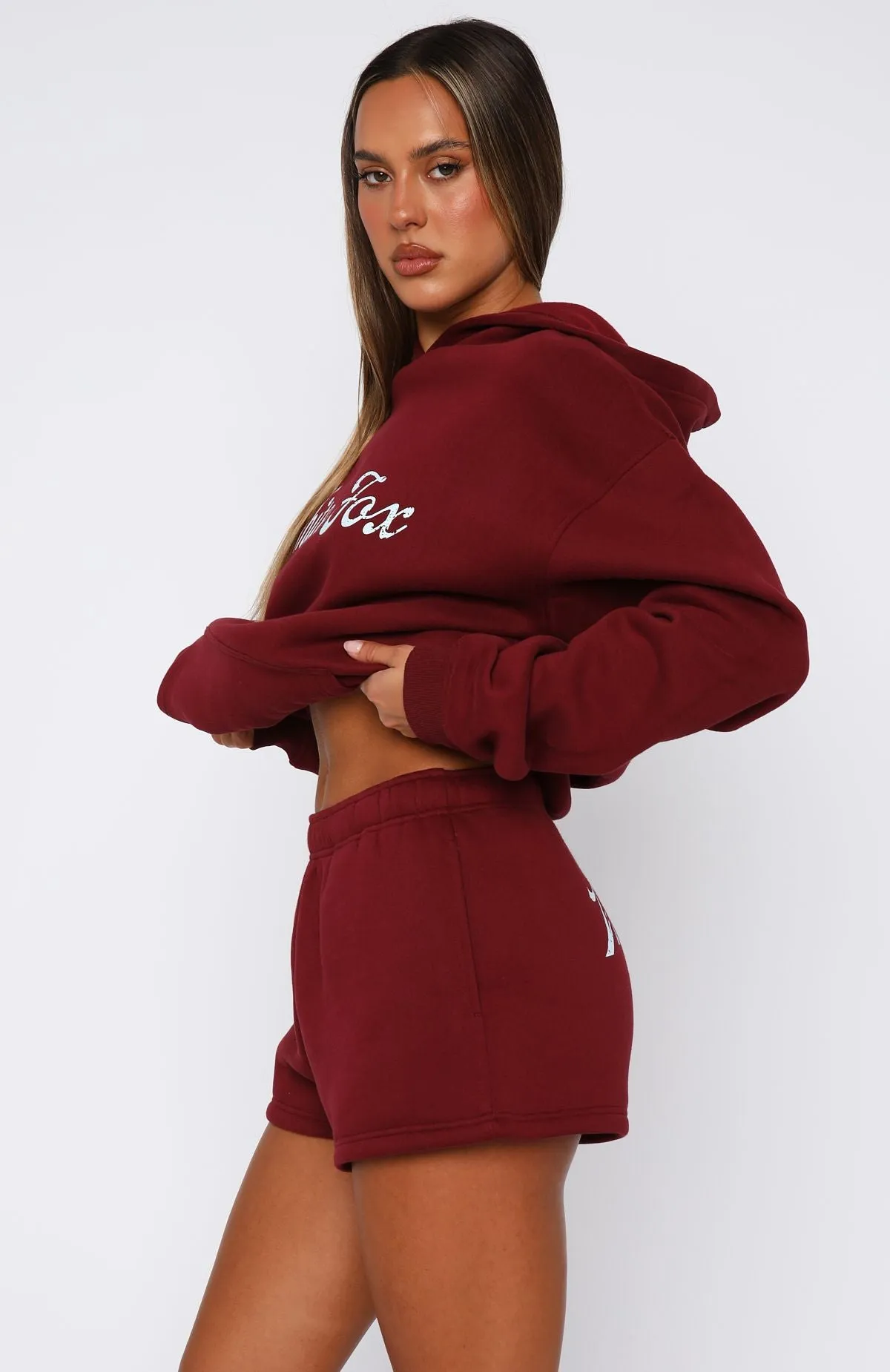The Good Life Lounge Shorts Burgundy Moisture wicking