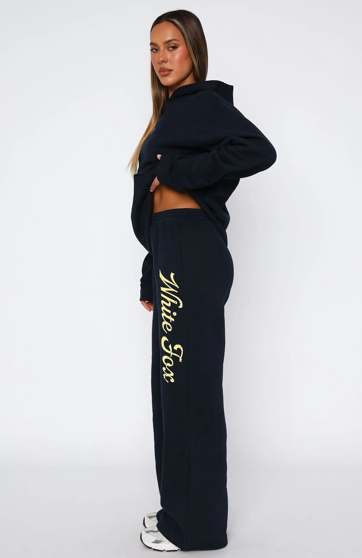 The Good Life Wide Leg Sweatpants Navy Perfect Comfort