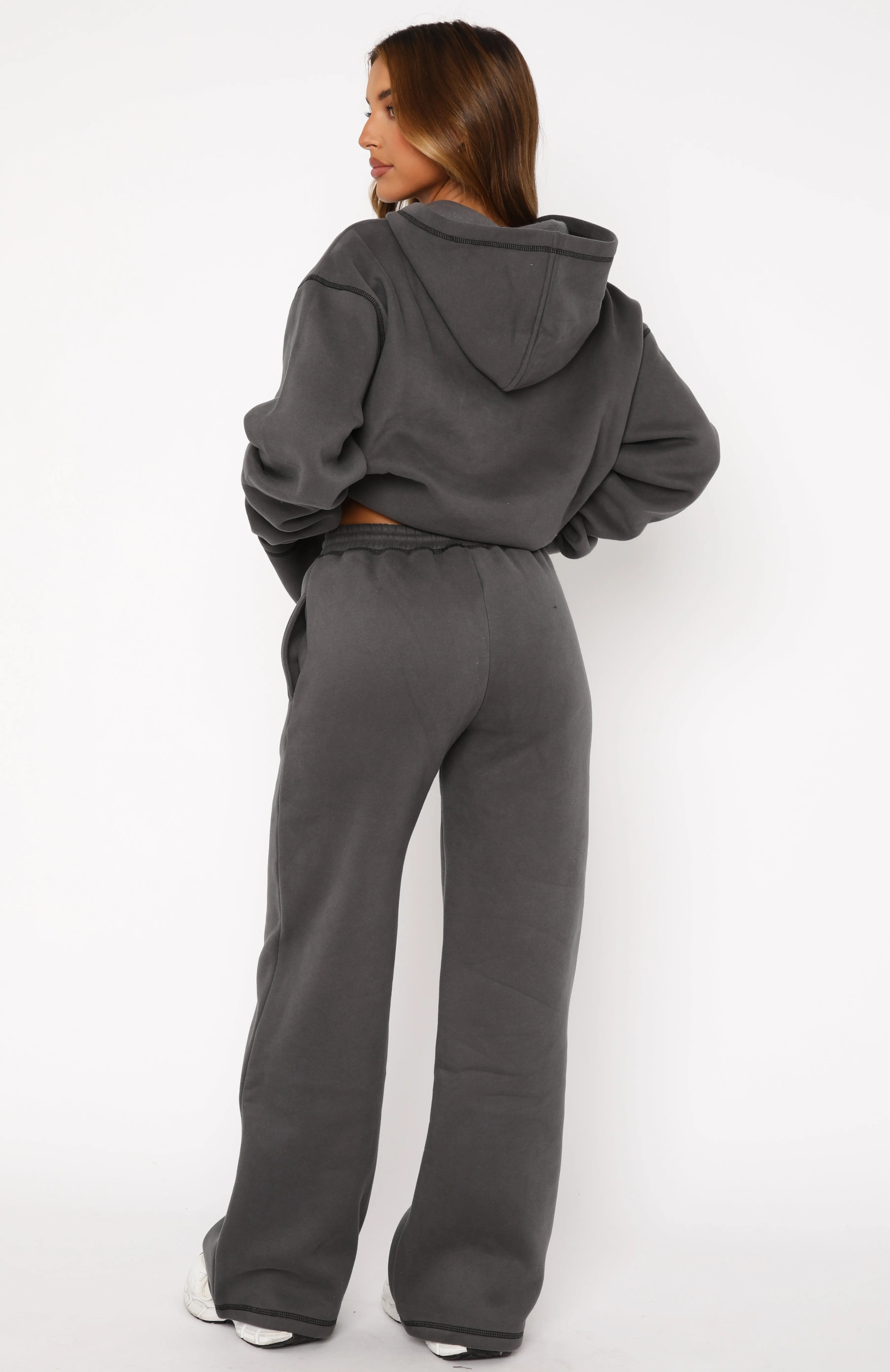 Timeless Design Instant Attraction Wide Leg Sweatpants Charcoal