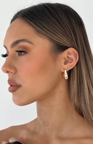Sophisticated gem-set rings Elegant layered earrings Tish Earrings Gold