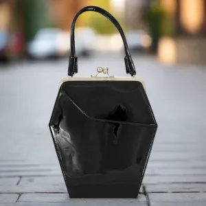Trendy leather satchel To Die For Purse in Patent Vegan Leather