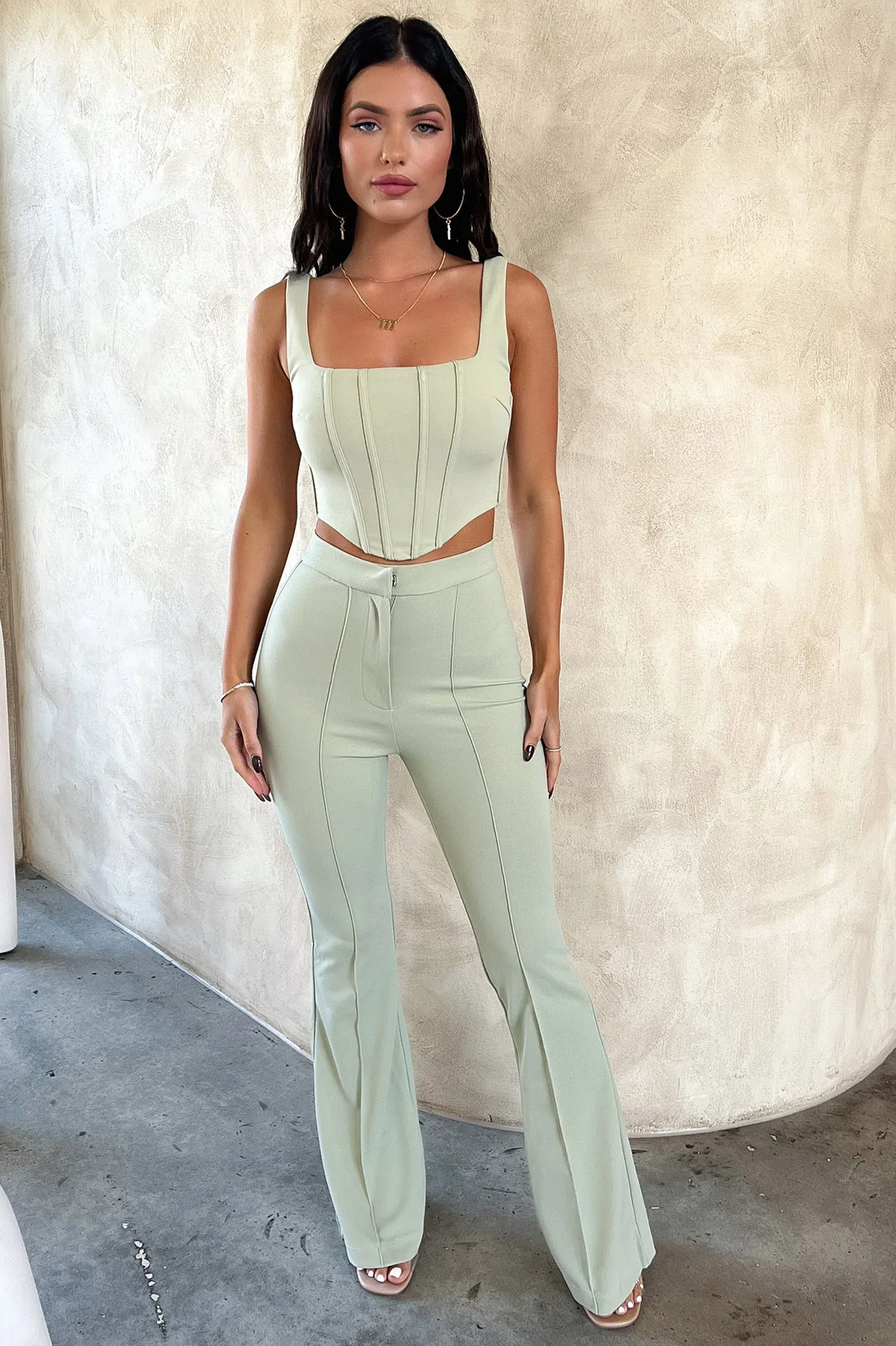 Token Corset Top - Sage Modular Design