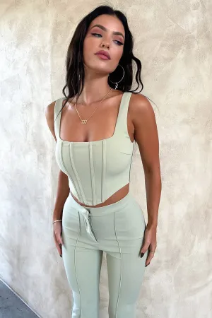 Utility - providing Token Corset Top - Sage