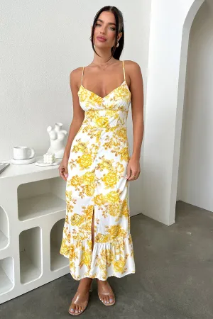 Herb Garden Dilara Maxi Dress - Yellow Floral