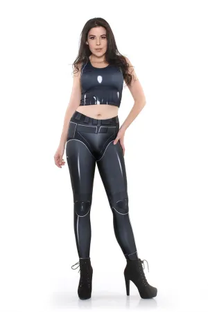Chaos Shadow Leggings Cuffed Smooth-texture