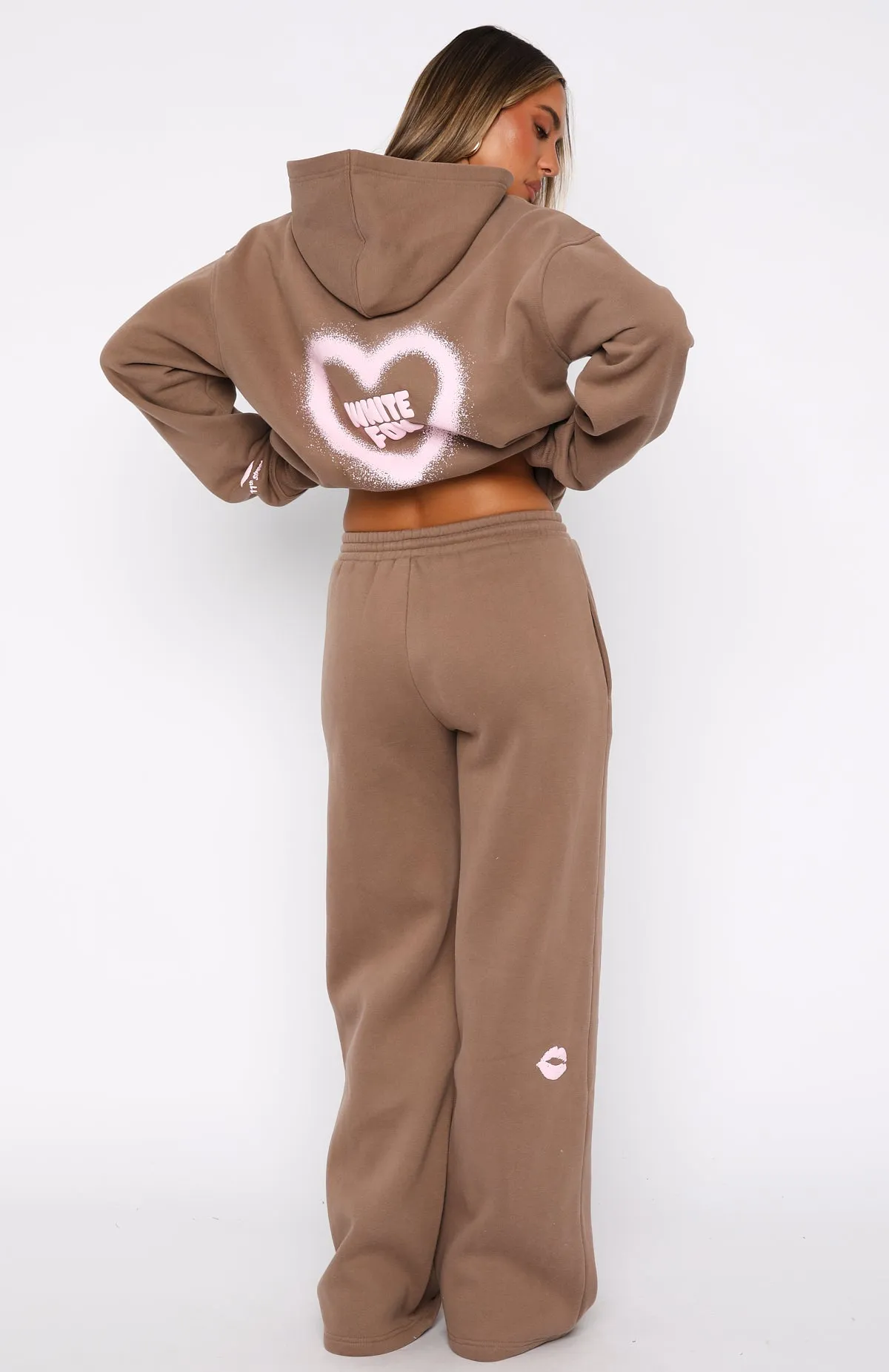 Trendy Comfort 11th Street City Girl At Heart Wide Leg Sweatpants Cinnamon Bun