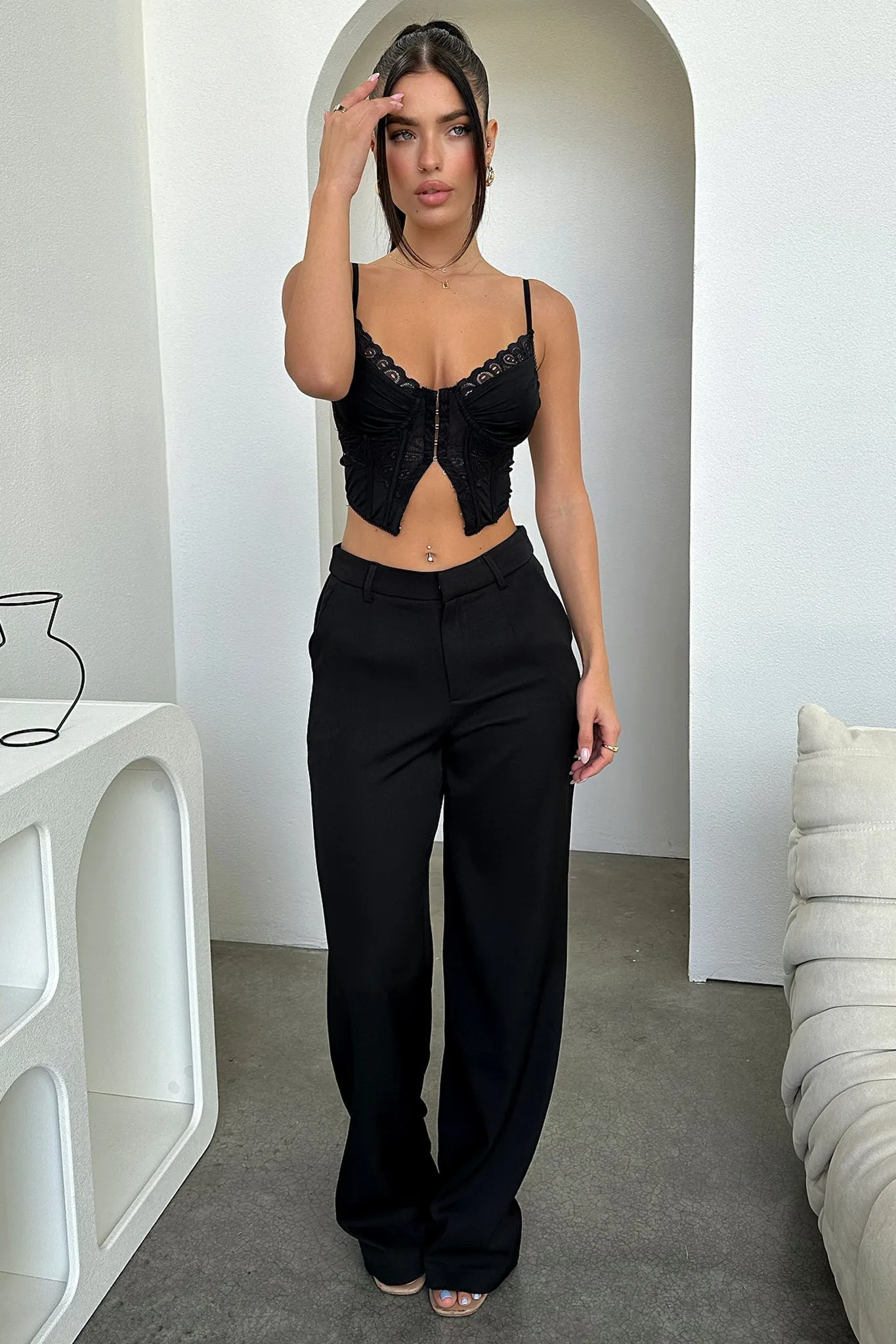 Trendy Comfort Alaric High Rise Pants - Black