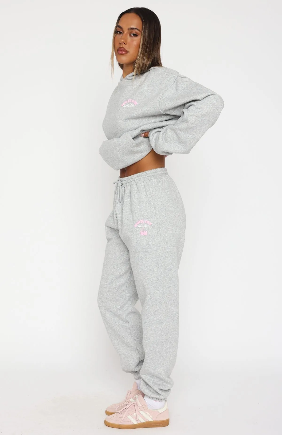 Trendy Fit Love Me Tender Sweatpants Dark Grey Marle