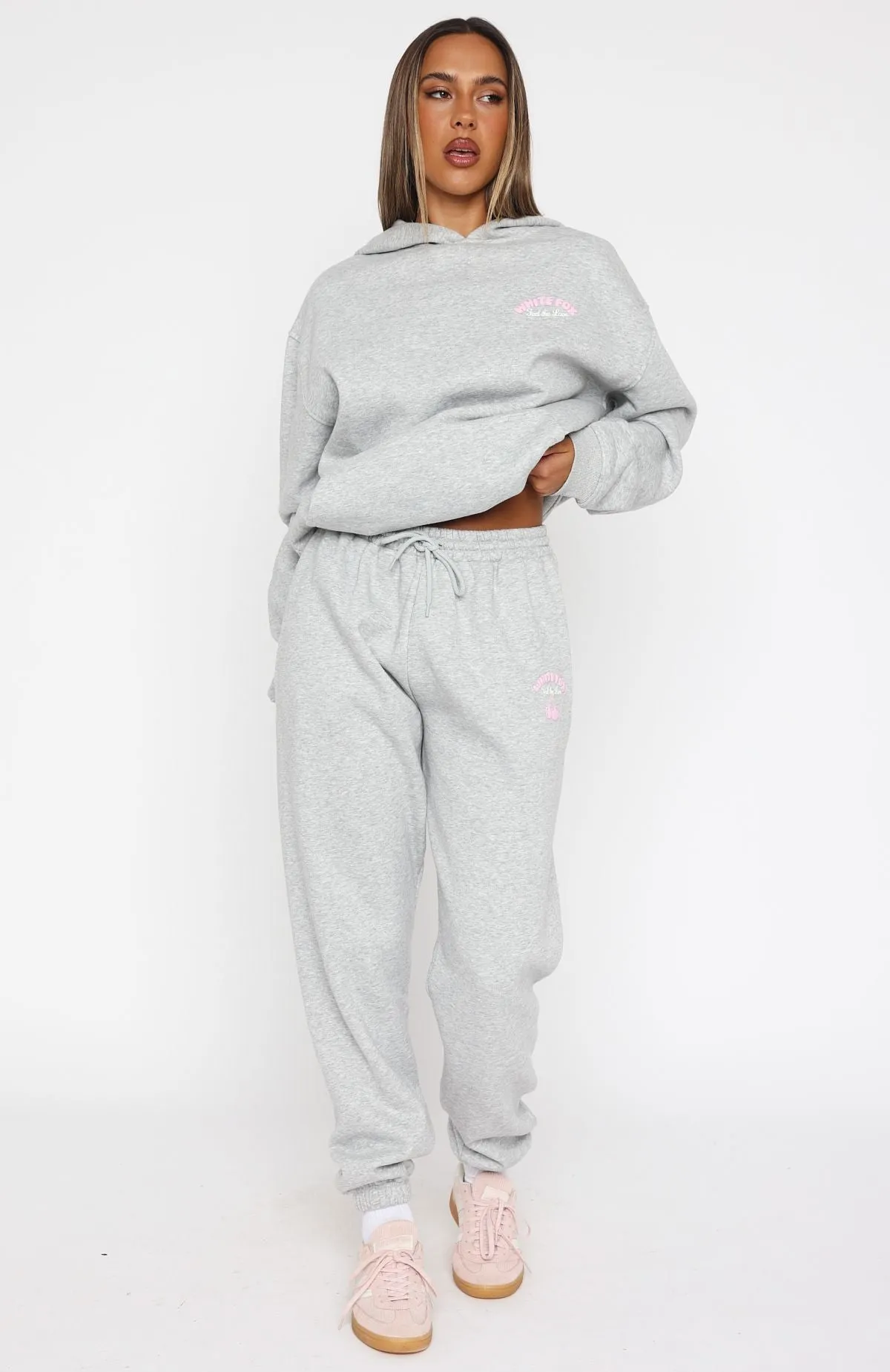 Trendy Fit Love Me Tender Sweatpants Dark Grey Marle