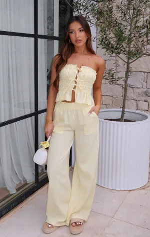 Wrinkle-Free Secret Society Pants Lemon
