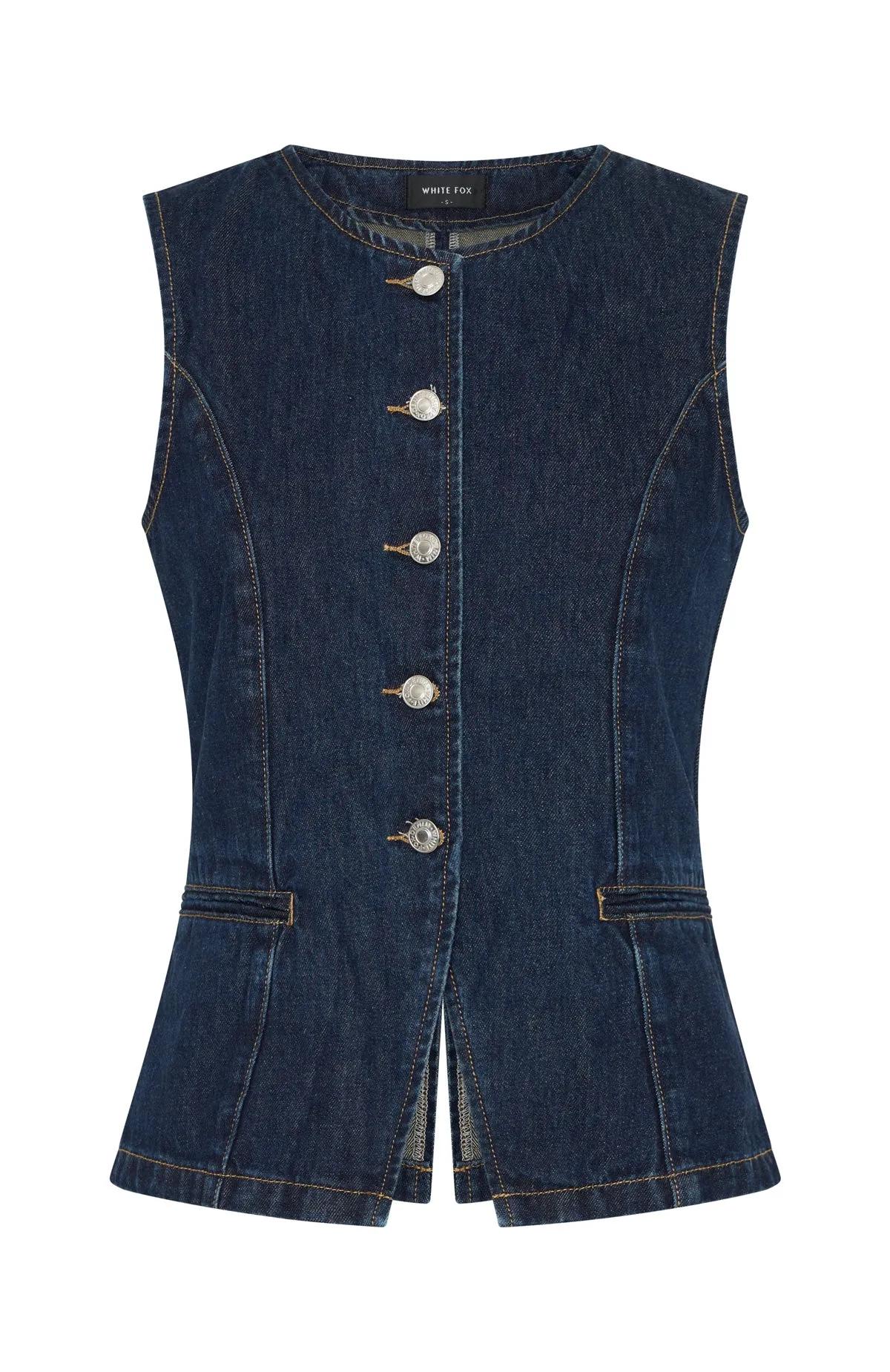 Trendy Street I'll Miss You Denim Top Dark Navy