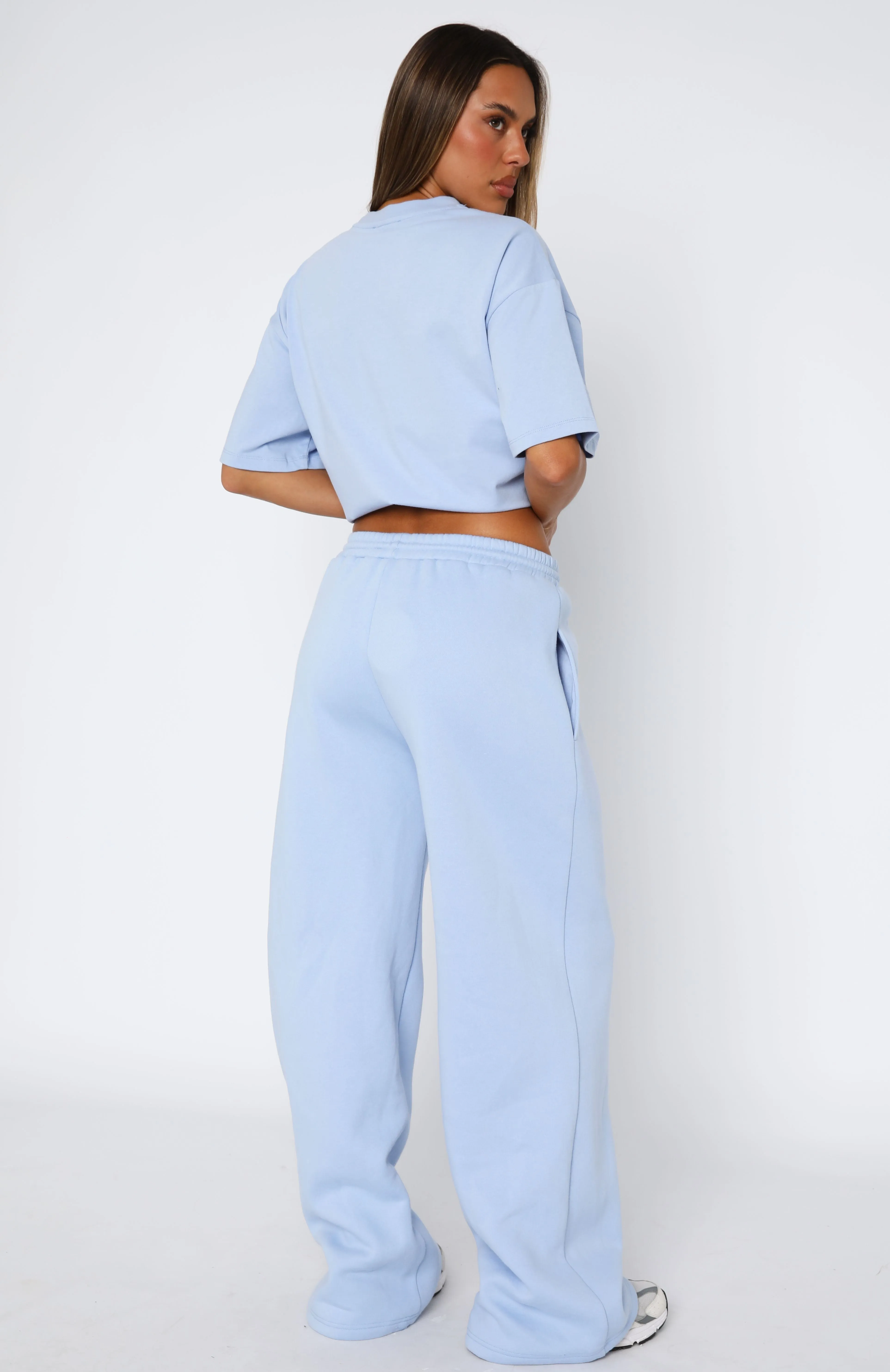 Trendy Style From The Archives Allora Wide Leg Sweatpants Blue