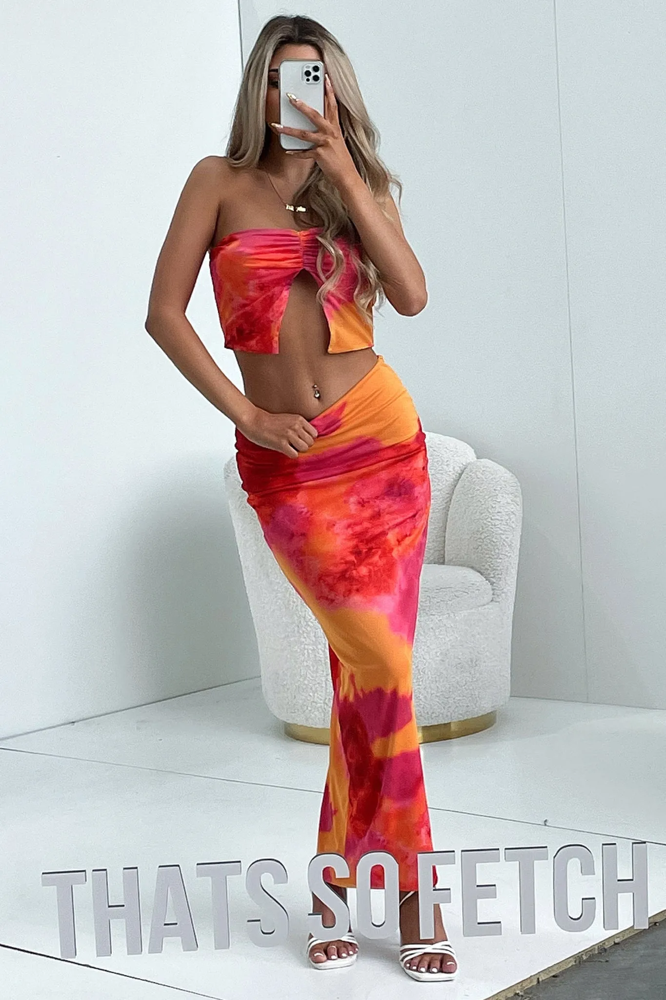Triple - walled units Arlou Crop - Pink/Orange