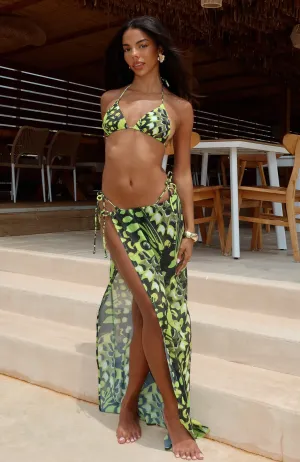 Tropical Life Sarong Lime Whisper Beachside Bliss