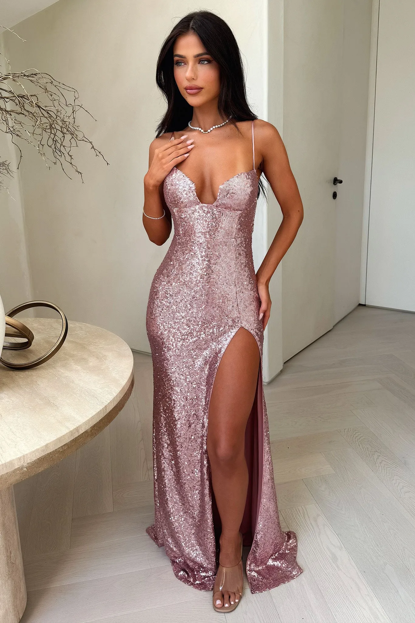 Tullia Sequin Maxi Dress - Pink New Arrival