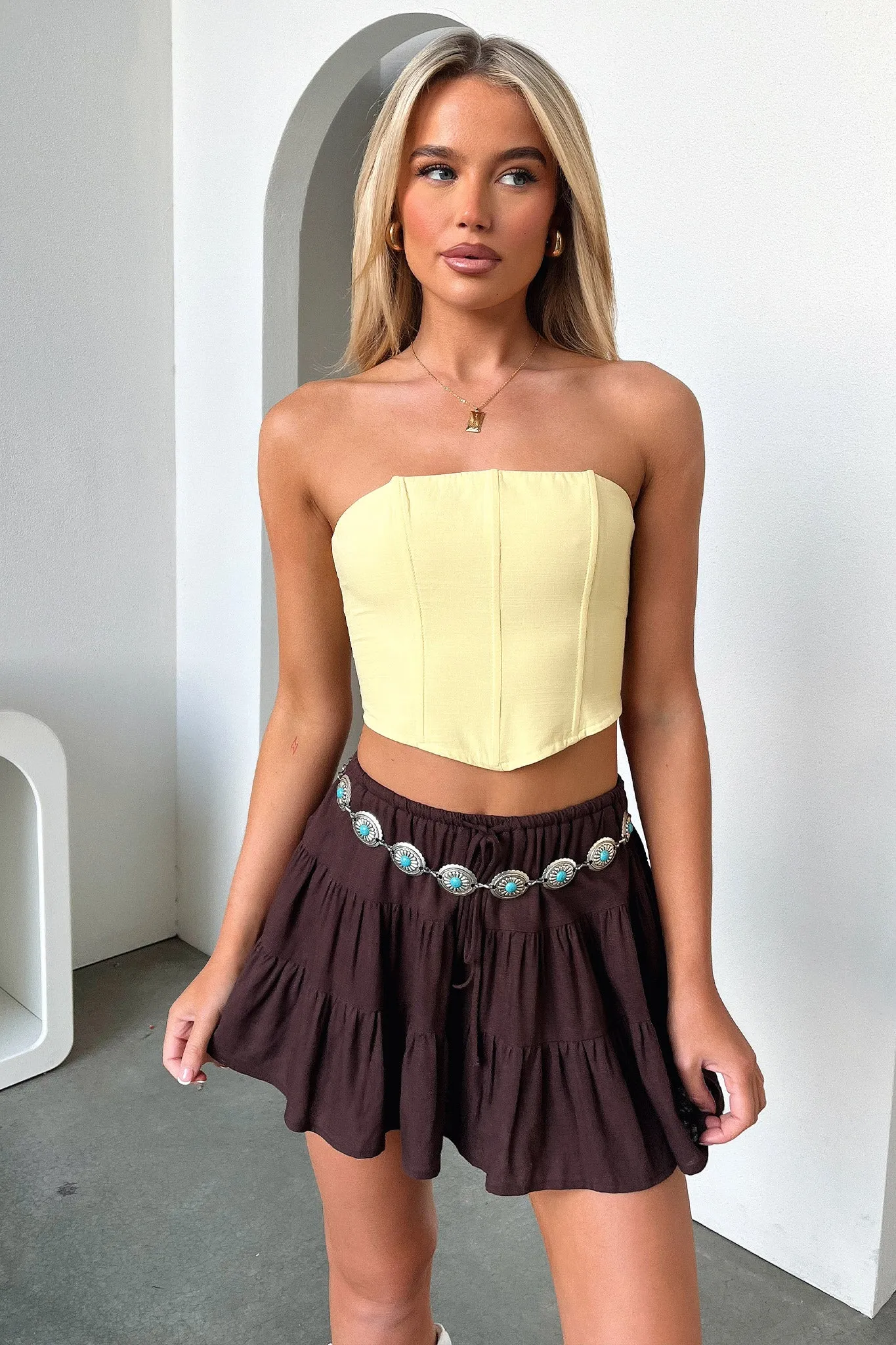 Tullie Skirt - Brown Colorful style