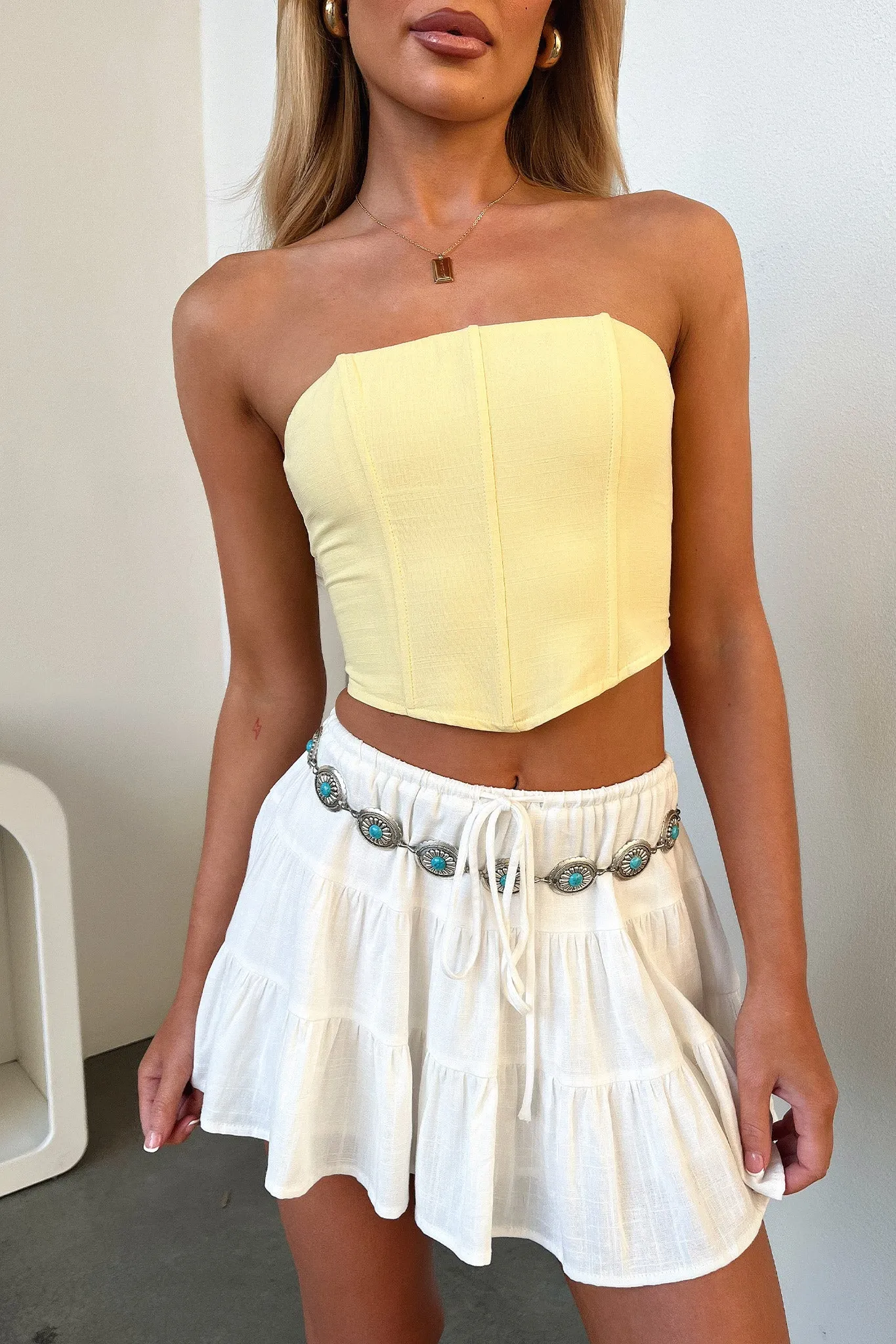 Tullie Skirt - White Layered Look