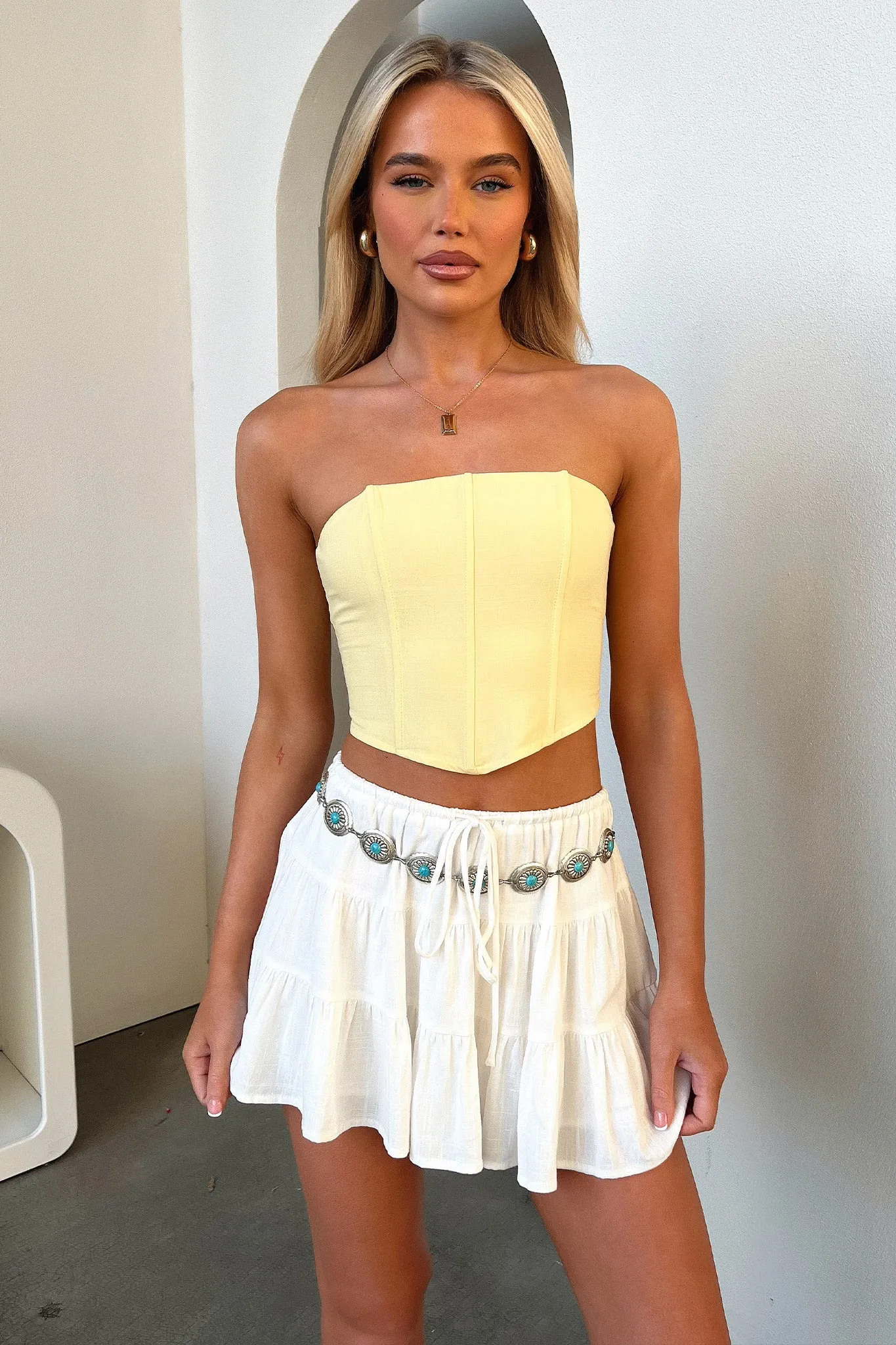 Tullie Skirt - White Maximalist look Cool Touch