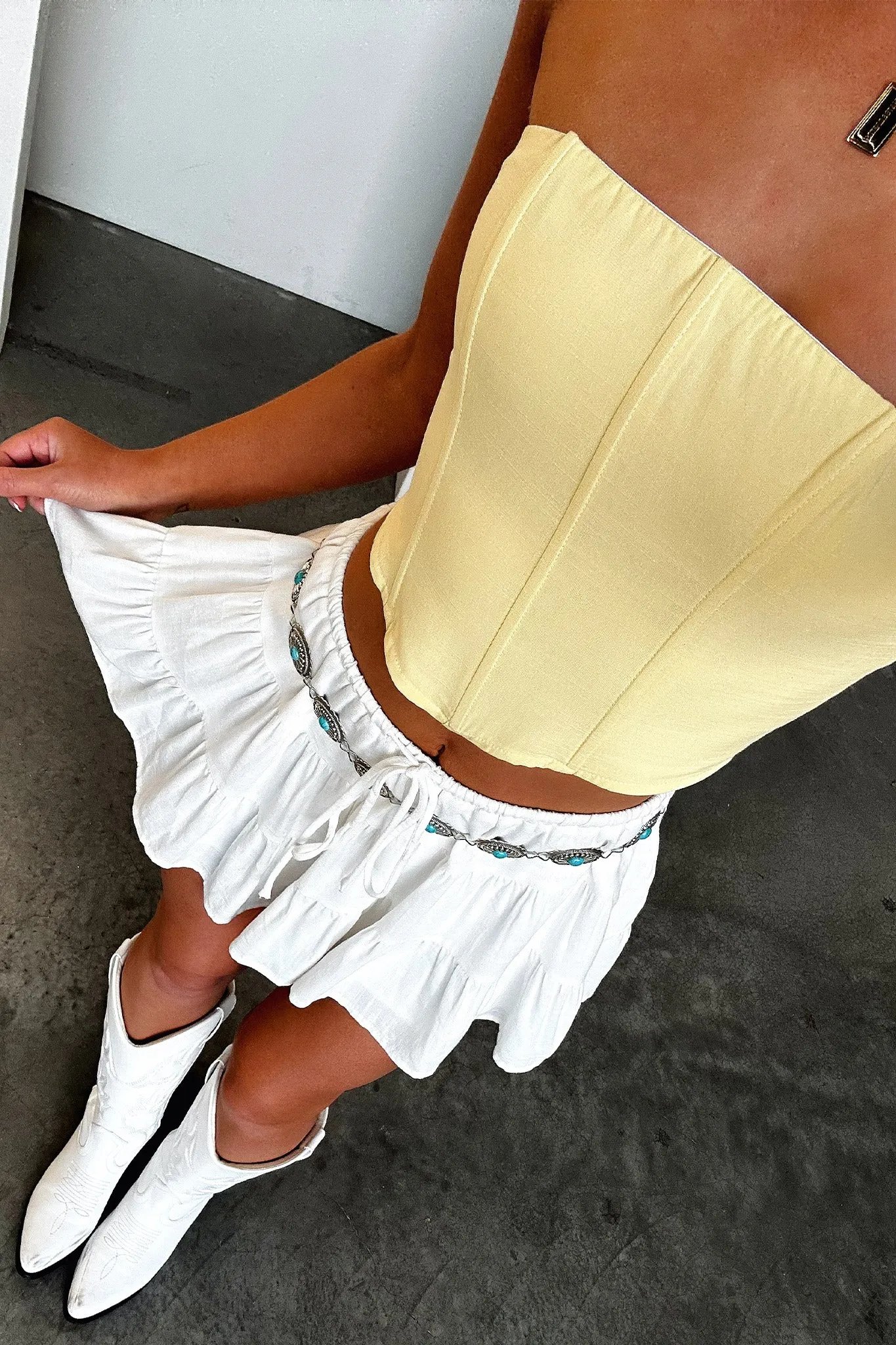 Tullie Skirt - White Layered Look