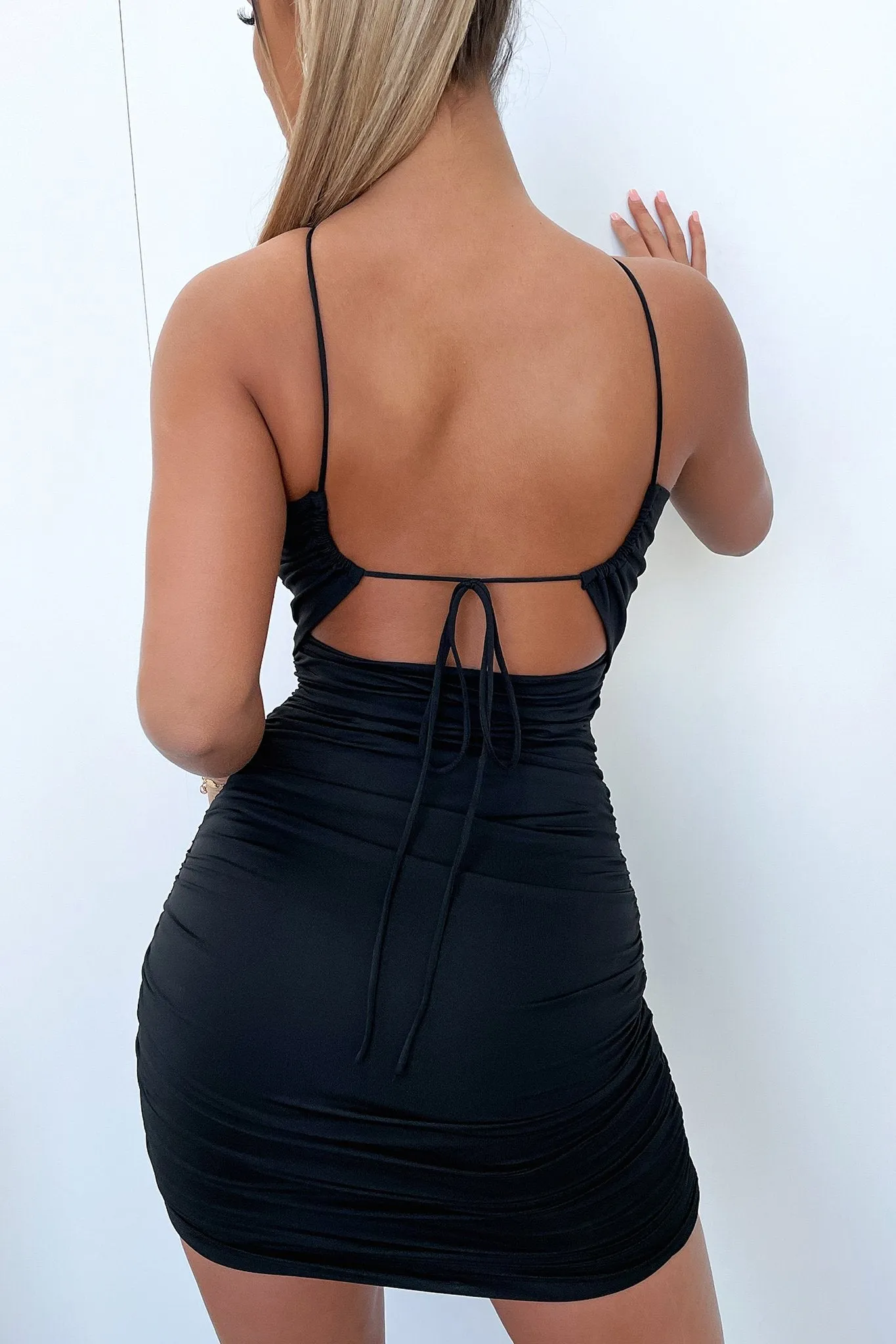 Turtle Neck River Dress - Black
