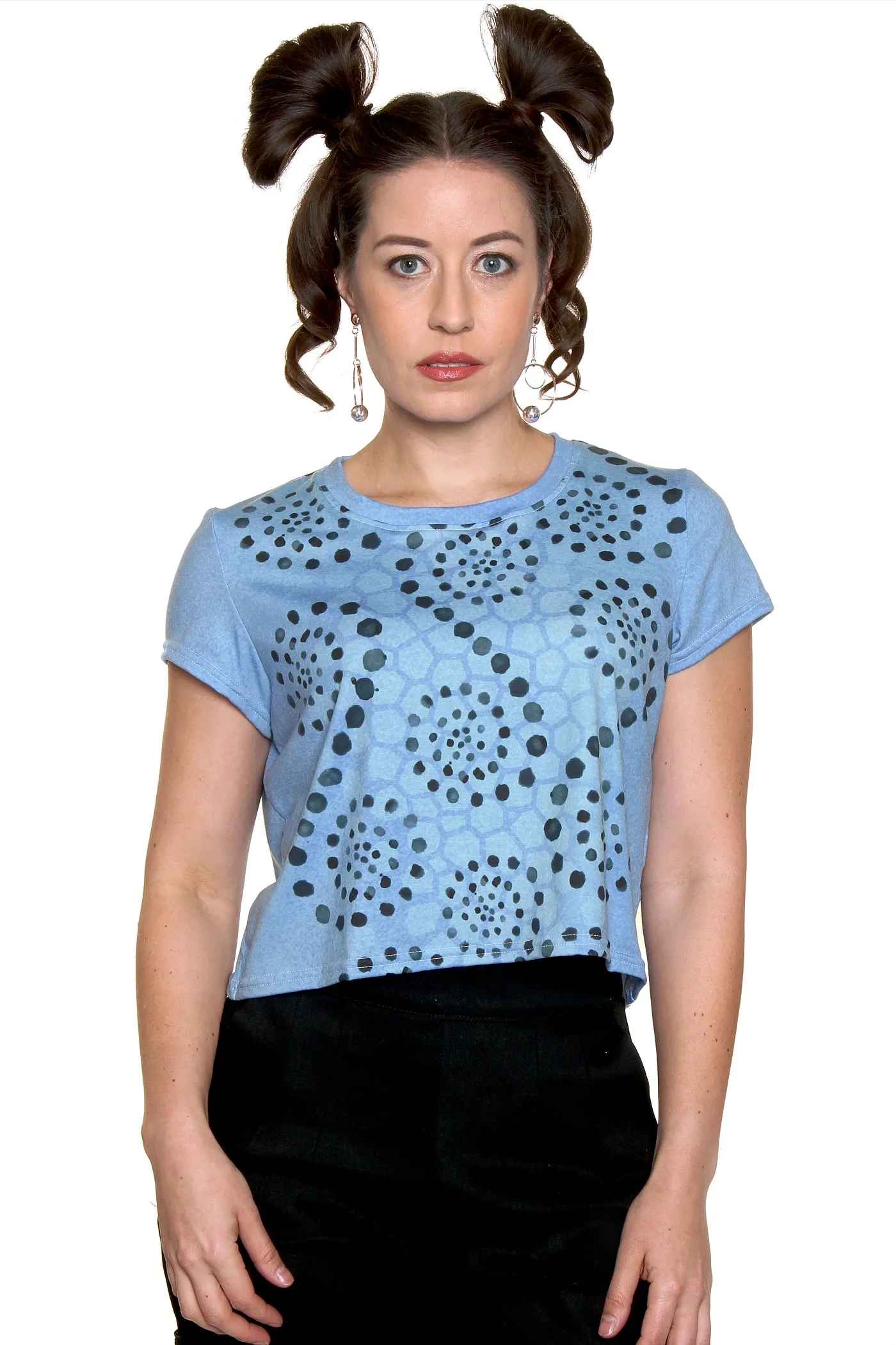 Unique Style Radiant Swirls Loose Crop Top