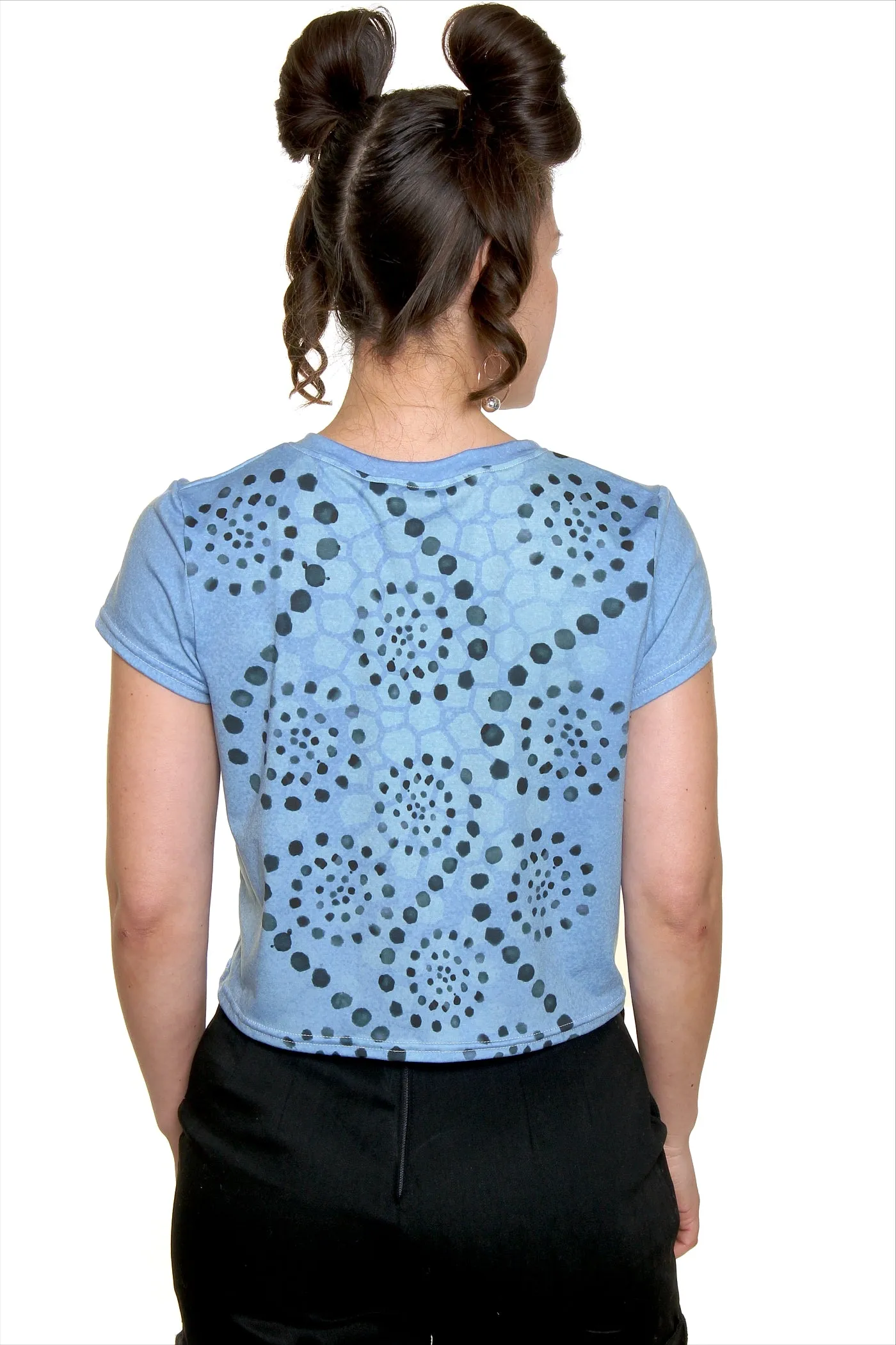 Unique Style Radiant Swirls Loose Crop Top