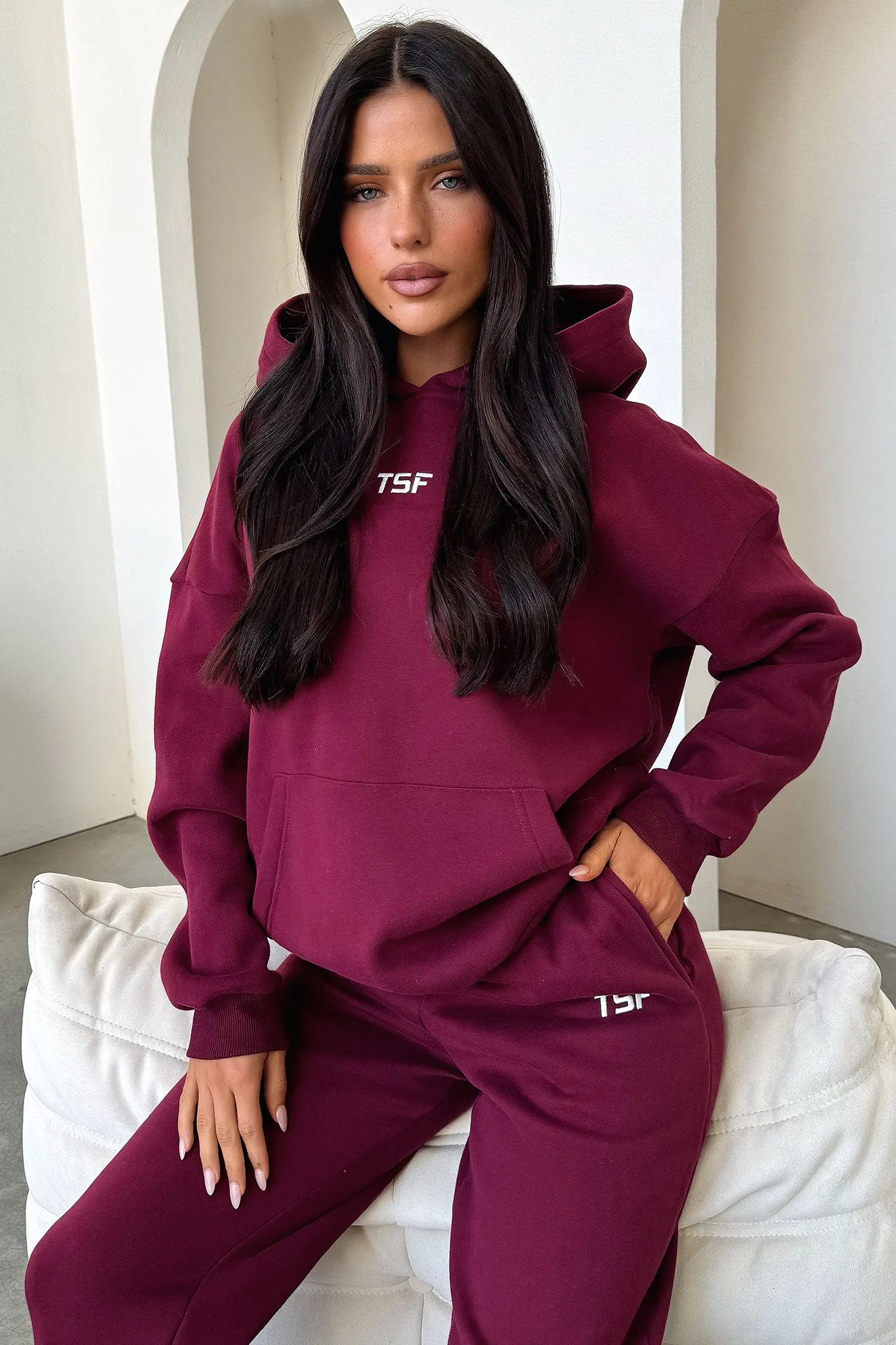 Kaztek Hoodie - Maroon Sport Comfort Rugged Build