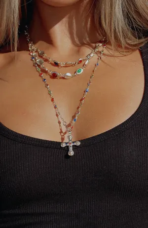 Chic body chains Soft silver tones Valda Necklace Gold
