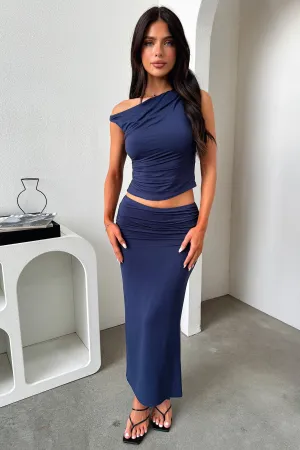 Photography Session Simple Flow Vamika Maxi Skirt - Navy
