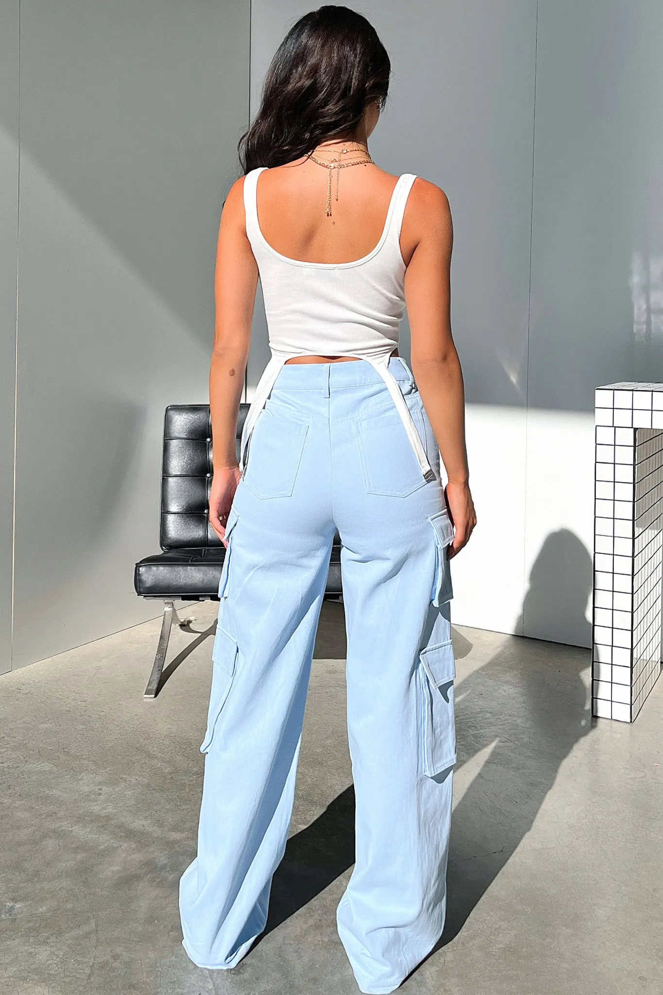 Versatile Style Venus Cargo Pants - Blue