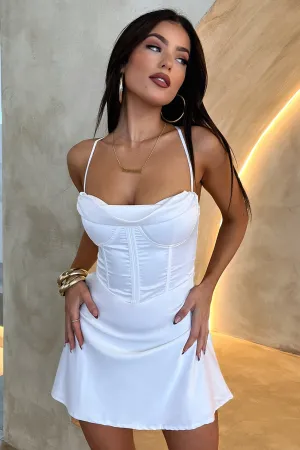 Party Beat Belle Dress - White